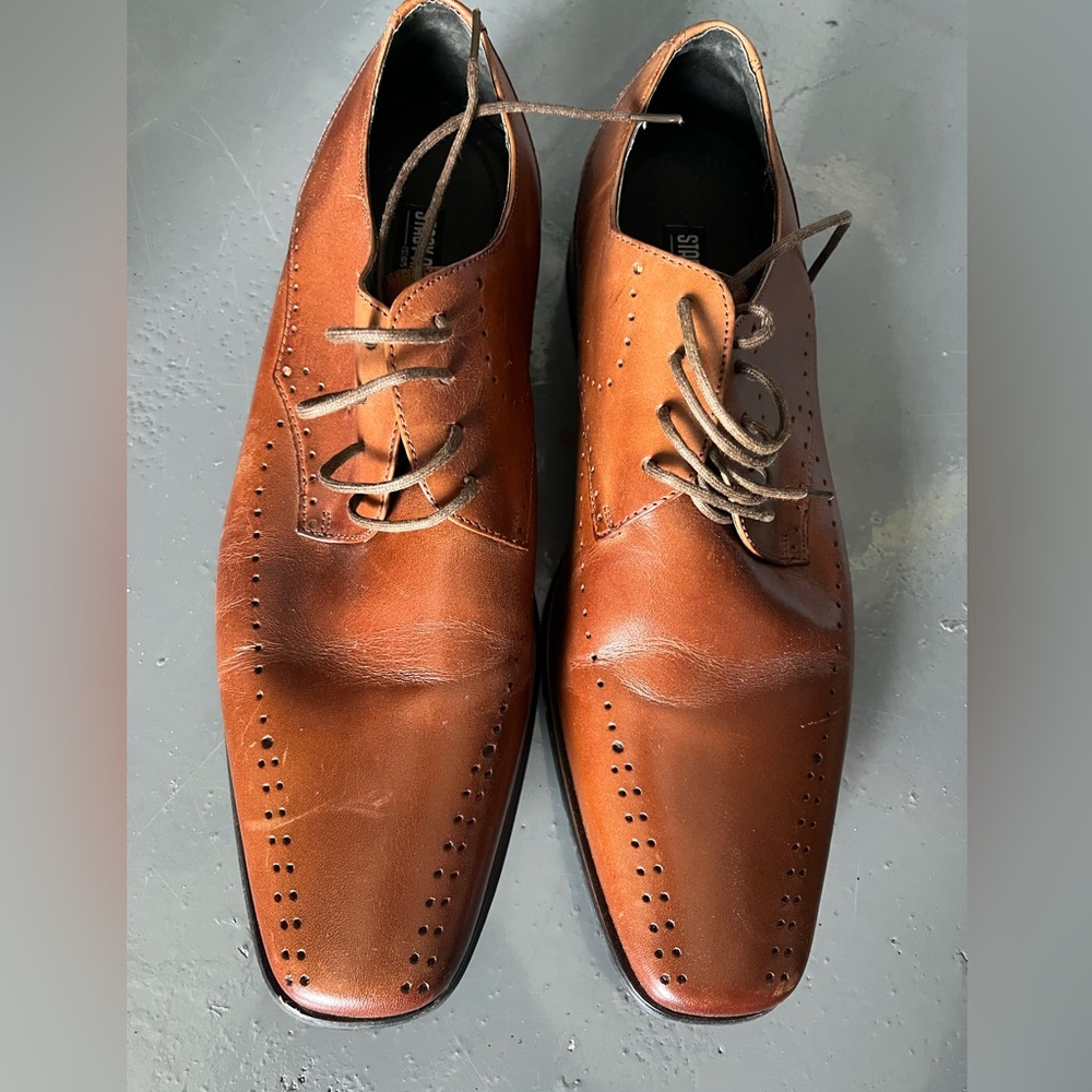 Stacy Adams Tan Leather Oxfords